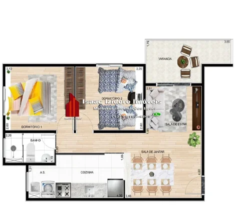 Imagem Apartamentos GARDEM, barato, com dois quartos no Bairro Chácara Selles. - Guaratinguetá - Código: AP60V