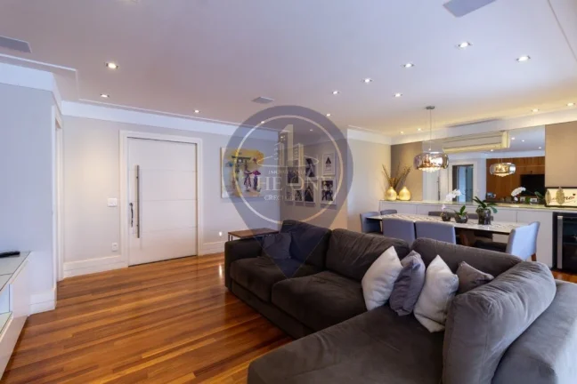 Imagem Apartamento de luxo em Moema, São Paulo-SP: 4 quartos, 3 suítes, 2 salas, 4 banheiros, 3 vagas de garagem, 181m².