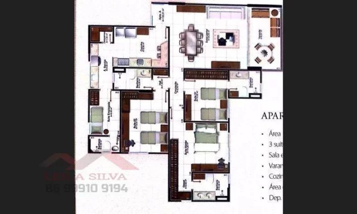 Imagem Apartamento 4 dormitórios para Venda em Teresina, Fatima, 4 dormitórios, 4 suítes, 4 banheiros, 2 vagas