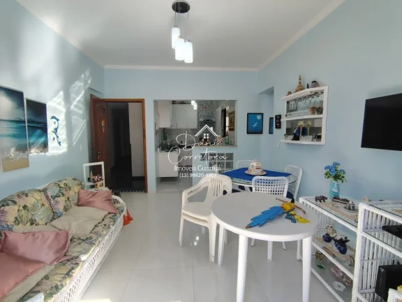 Imagem Apartamento com vista para o mar e lazer na Enseada, Guarujá-SP: 3 quartos, 1 suíte, 2 salas, 2 banheiros, 1 vaga, 106m². Venha conferir!