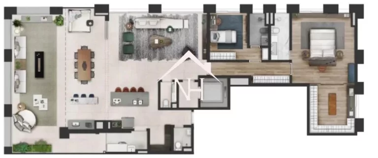 Imagem Garden de 192m c/hall privativo,2 suítes,3 vagas,terraço coberto e descoberto,espaço gourmet,brinquedoteca,piscinas,fitness,pilates,spa,sauna,delivery