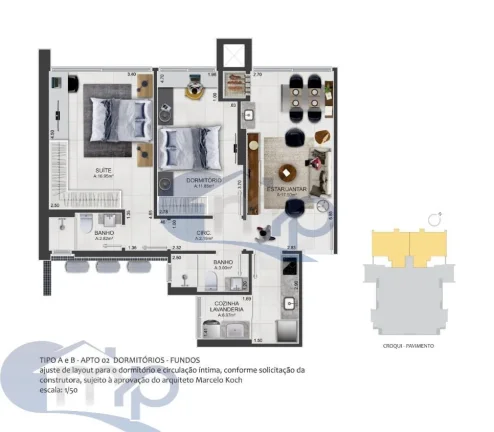 Imagem Apartamento á venda com 3 dormitórios no Predial em Torres/RS