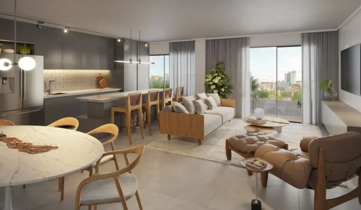Imagem Apartamentos de 2 dormitórios e 1 suíte com 87 a 104m² privativos com lazer no térro e no roofto...