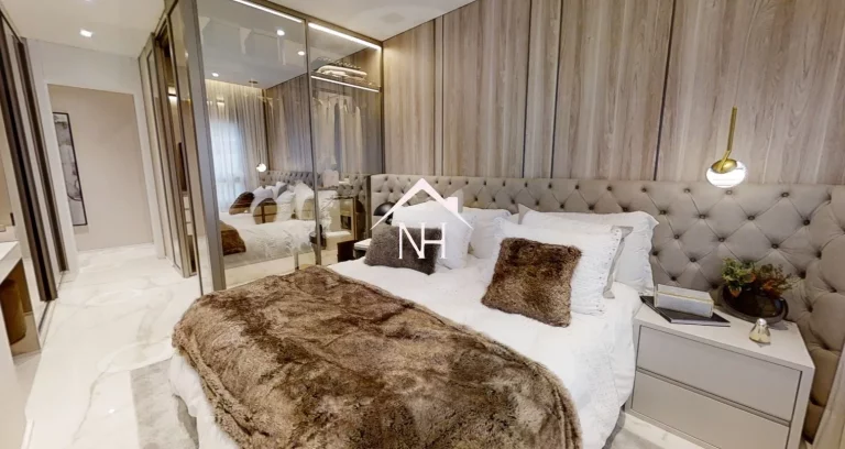 Imagem apartamento de 131m com 3 Suítes, Hall Privativo,2 Vagas, Terraço Gourmet, Academia, Churrasqueira, Brinquedoteca,Deck, Piscina,Solarium, Spa, Lareira
