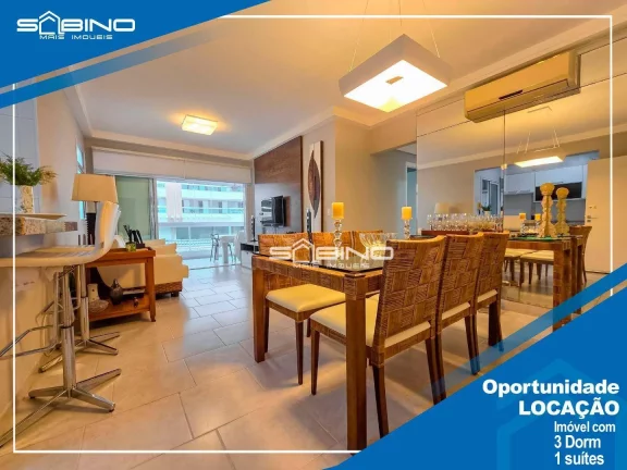 Imagem Apartamento para Locação, com 3 dormitórios 1 suíte 2 vagas, Riviera de São Lourenço – Bertioga SP