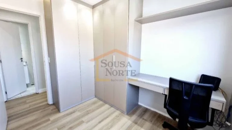 Imagem Apartamento com 60 m², 2 dormitórios, sendo 1 suíte, sala integrada à varanda com espaço gourme...