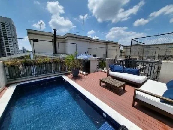 Imagem Cobertura no Alto da Boa Vista, com 234 M², 3 quartos sendo uma suíte master, 5 banheiros, 3 vagas, área de serviço, ar condicionado, churrasqueira.
