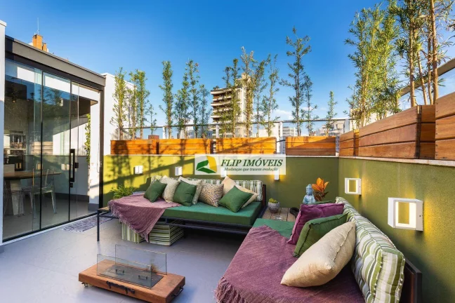 Imagem Cobertura duplex mobilhad para venda com 108 metros quadrados com 1 quarto em Cambuí - Campinas - SP