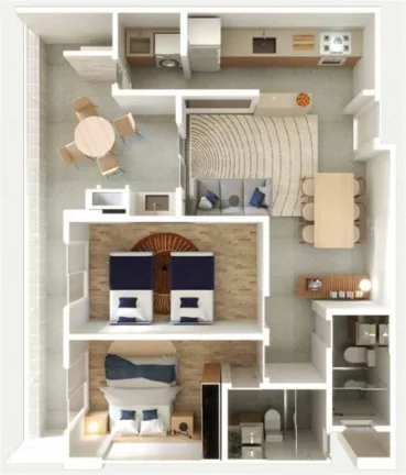 Imagem APARTAMENTO COM 62.78 m² - GUILHERMINA - PRAIA GRANDE SP