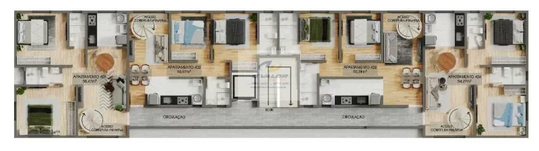 Imagem Vendo Apartamentos de 50 à 101m², 2 quartos S/ 1 suíte e 1 vaga