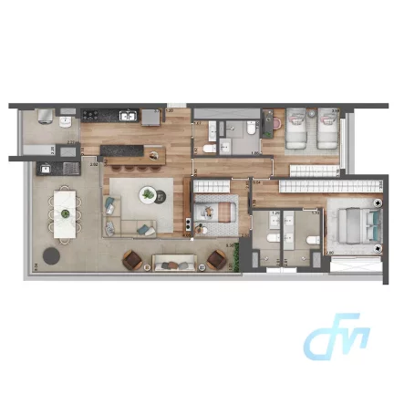 Imagem Verve Pinheiros - Apartamento Alto Padrão com 71 m², 2 quartos sendo 1 suíte e 1 vaga em Pinheiros, São Paulo/SP