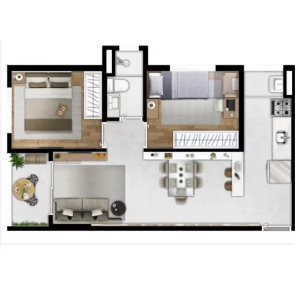 Imagem TONS DO BRÁS - VEMPLAN - Studio de 29m², a 15 min. da estação do Brás do Metrô e da CPTM!