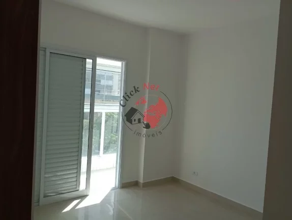 Imagem Apartamento 57m², 1 suíte, banheiro com box vidro), varanda gourmet , bairro Guilhermina, Praia grande