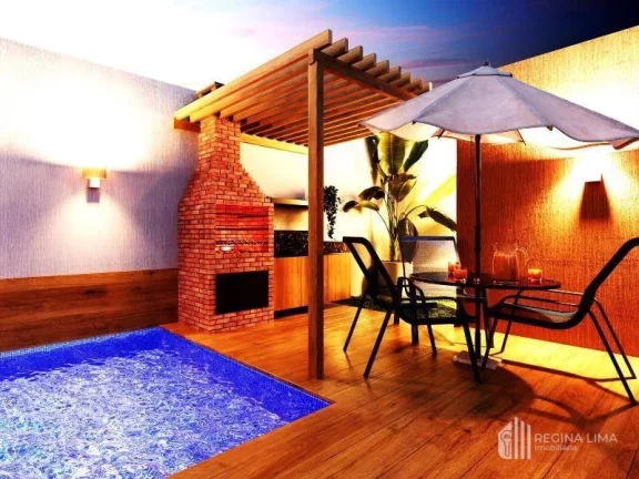 Imagem ÚLTIMA UNIDADE: Casa duplex em construção, 3 dormitórios à venda por R$ 463.291,53- Condomínio STELA VITTA - Morros - Teresina/PI