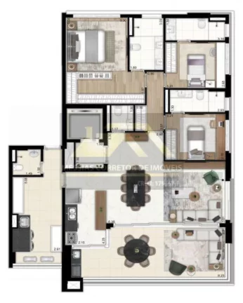 Imagem APARTAMENTOS E 3 SUITES E 2 VAGAS - ATHOS PARAISO.