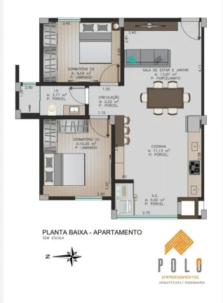 Imagem Apartamento com 2 dormitorios a venda na Vila Industrial- Toledo PR.