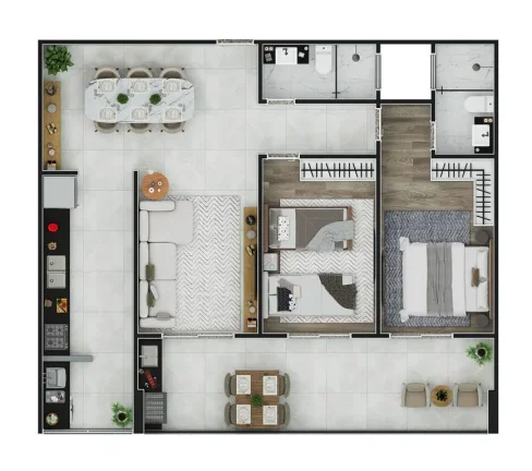 Imagem APARTAMENTO COM 88.69 m² - AVIAÇÃO - PRAIA GRANDE SP