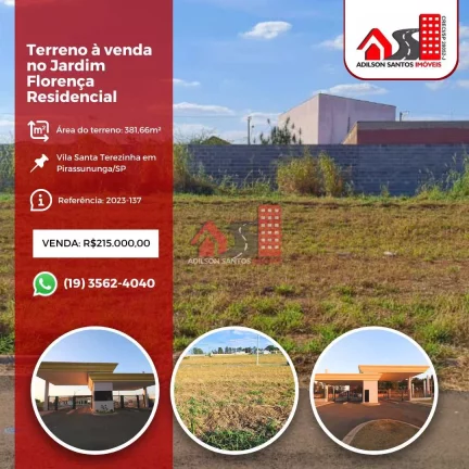 Terreno de Condomínio, Vila Santa Terezinha, Pirassununga - R$ 215 mil, Cod: 206