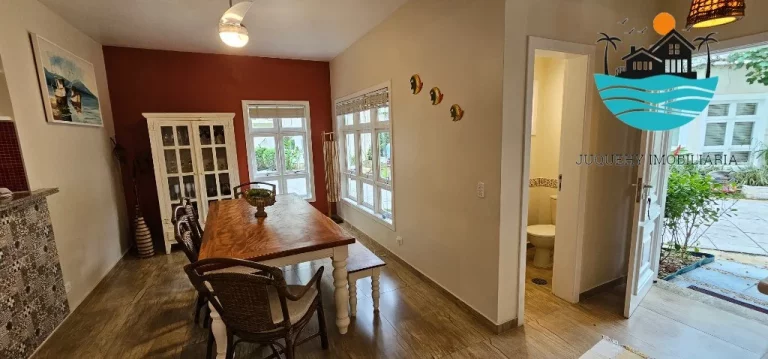Imagem Alugar Casa anual em Juquehy em Condomínio Fechado - com 4 dormitórios, 2 suíte, 200m da praia - Acomodação máx. 10 pessoas | Juquehy Imobiliária