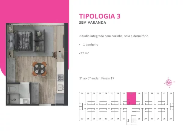 Imagem Studio para Venda em Florianópolis / SC no bairro Vargem Grande