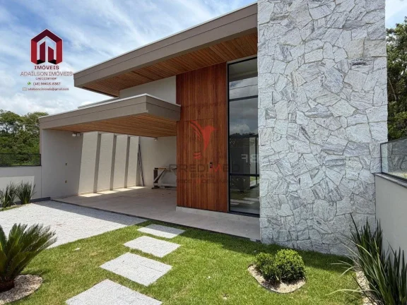 Imagem Linda casa moderna com 3 suítes e área gourmet – São José/SC - Brasil