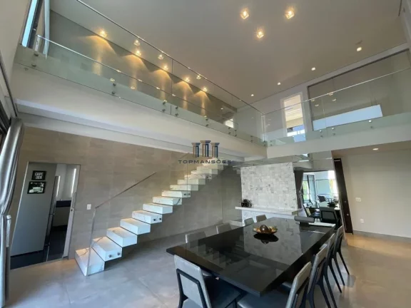 Imagem Excelente casa alto padrão mobiliada com piscina e spa, 3 suítes em Alphaville V