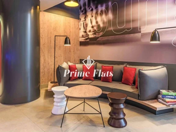 Imagem Flat disponível para venda no íbis Santos Valongo, com 18m², 1 dormitório e 1 vaga