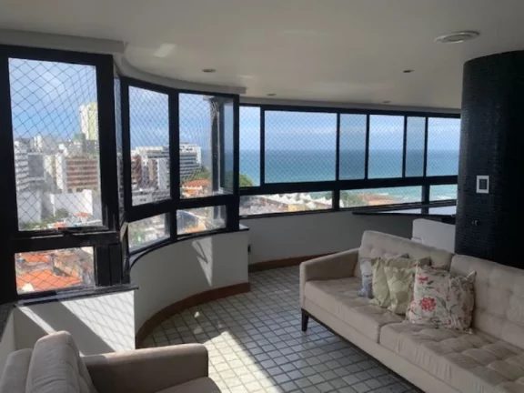 Imagem CONFORTÁVEL APARTAMENTO C/ 325m2 NO COBIÇADO CONDOMÍNIO MANSÃO DO ATLÂNTICO -RUA DE ACESSO LOCAL NO MELHOR DO RIO VERMELHO - VISTA MAR- R$1.950.000,00