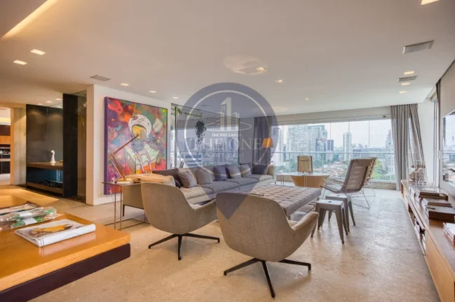 Imagem Apartamento de Luxo em Pinheiros: 3 Quartos, 3 Suítes, 3 Salas, 5 Banheiros, 4 Vagas de Garagem - 352m² - São Paulo-SP