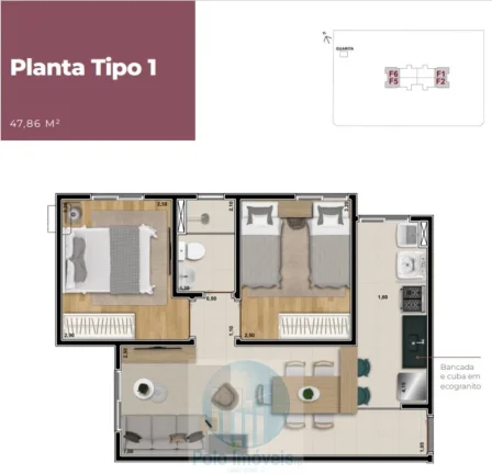 Imagem Lançamento Grená Residencial, 2 dormitórios, elevador, lazer - Vila Virgínia - Ribeirão Preto - SP