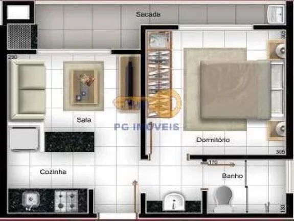 Imagem Cobertura totalmente mobiliado e decorado em Caioba
