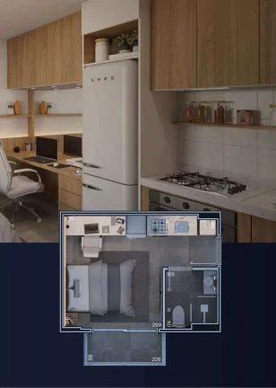 Imagem Studio à venda em Uberaba, Nossa Senhora da Abadia, com 1 quarto, 20m2
