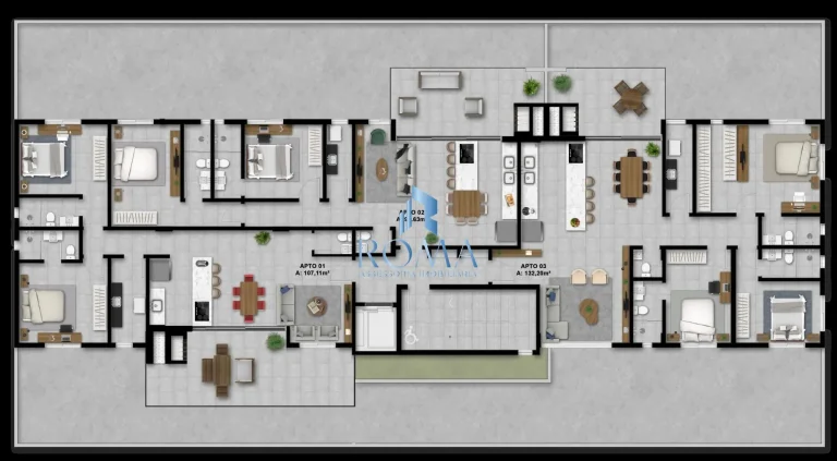 Imagem Apartamento com 3 suítes no Reserva Assunção