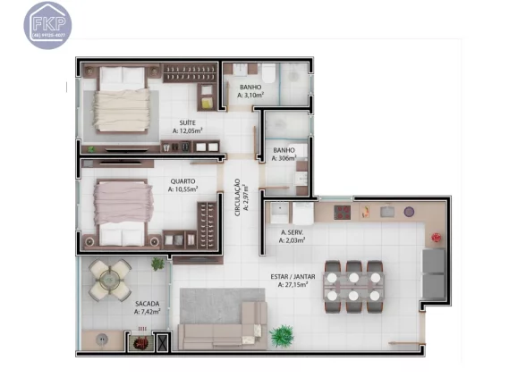 Imagem Apartamento 2 dormitórios!