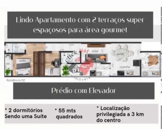 Imagem Apartamentos Novos 2 dorms c suite e varanda grill e quintal , 1 vaga , bairro Vila Alice, Santo André