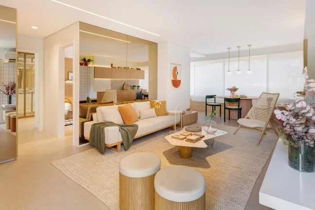 Imagem Apartamento de 61m c/ 2 dormitórios (1 suíte), terraço gourmet,1 vaga, salão de festas, piscinas,fitness, pista de cooper, brinquedoteca,churrasqueira