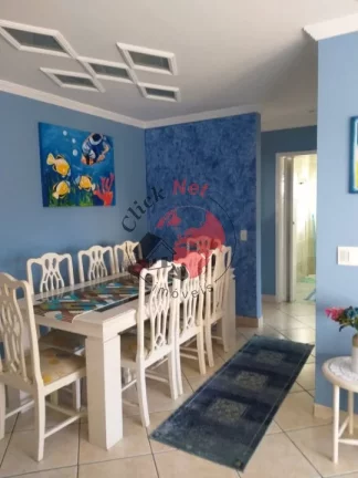 Imagem Apartamento Mobiliado , 3 dorm, 1 suíte, 1 vagas, 115 m2, 3 Quadra da Praia Pernambuco ,bairro enseada, Guaruja