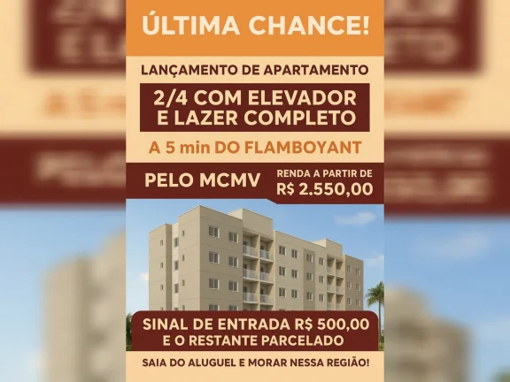 Imagem Lanç. Apart De 2/4 Com Elevador E Lazer Completo A 5 Min Do Flamb MCMV Sinal De 500,00