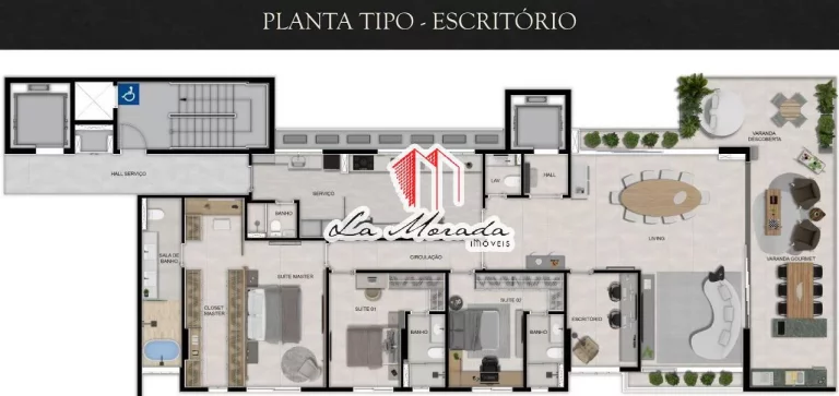 Imagem Salvador 550, Próx. Shopping Manauara - Apto c/ 253,68m² ou Dúplex 440,19m²