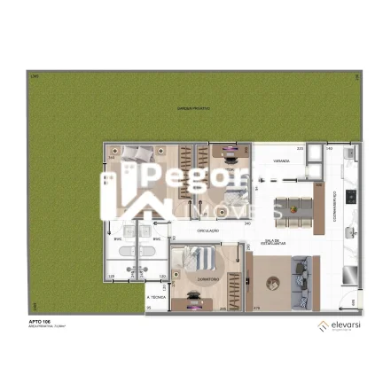 Imagem Apartamento garden em Centro, Pinhais/PR