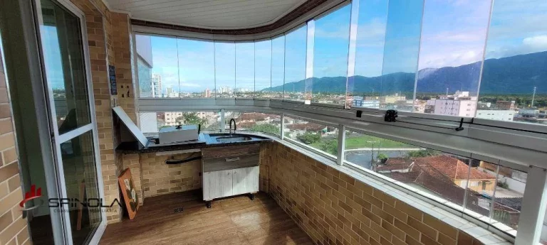 Imagem Apartamento com 1 dormitório à venda, 53 m² por R$ 340.000,00 - Vila Caiçara - Praia Grande/SP
