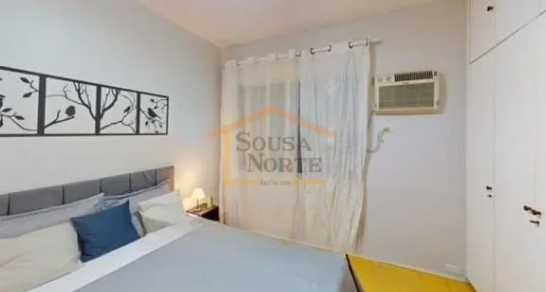 Imagem Apartamento 60m², 2 dormitórios, armários embutidos, piso em mármore, ar condicionado quente e f...