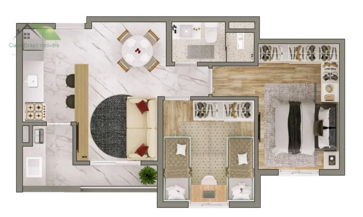 Imagem Apartamento com 2 quartos, 47,00m2, à venda em Mogi das Cruzes, Jundiapeba