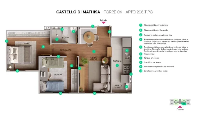 Imagem Apartamento à venda em Campo Grande, Vila Nasser, com 2 quartos, 43,34m2