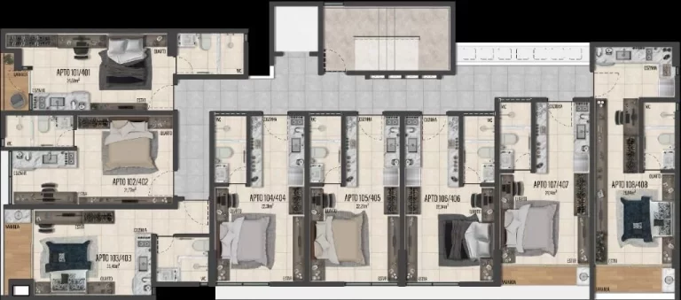 Imagem Flat com 1 dormitório à venda, 22 m² por R$ 233.580,00 - Intermares - Cabedelo/PB