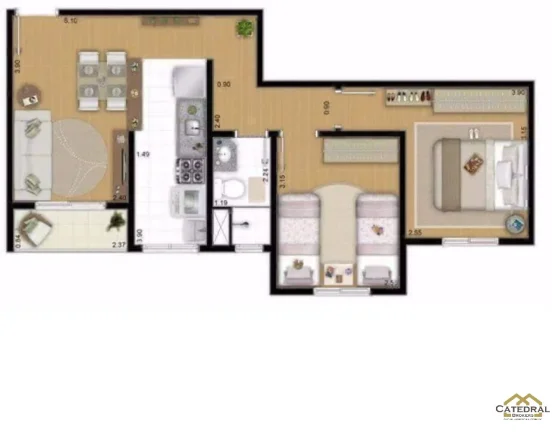 Imagem Apartamento a venda no condomínio Vista Park Vila Nambi - Jundiaí/SP