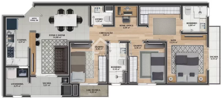 Imagem Apartamento no Anita Garibaldi próx ao Fort Atacadista