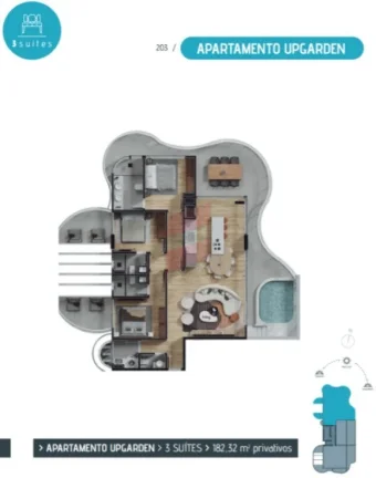 Imagem APARTAMENTO à venda com 182.32m² por R$ 1.480.000,00 no bairro Riacho das Pedras - GUARATUBA / PR