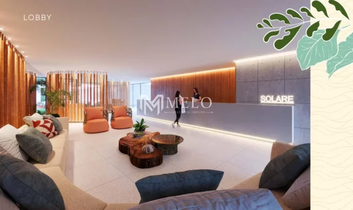 Imagem Beach Class Solare - Aptos. com 1 ou 2 quartos (1 suíte), sala e varanda gourmet em Muro Alto..