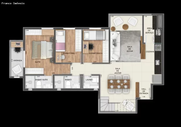 Imagem Cobertura Duplex para Venda em Santo André, Vila Floresta, 3 dormitórios, 1 suíte, 2 banheiros, 2 vagas